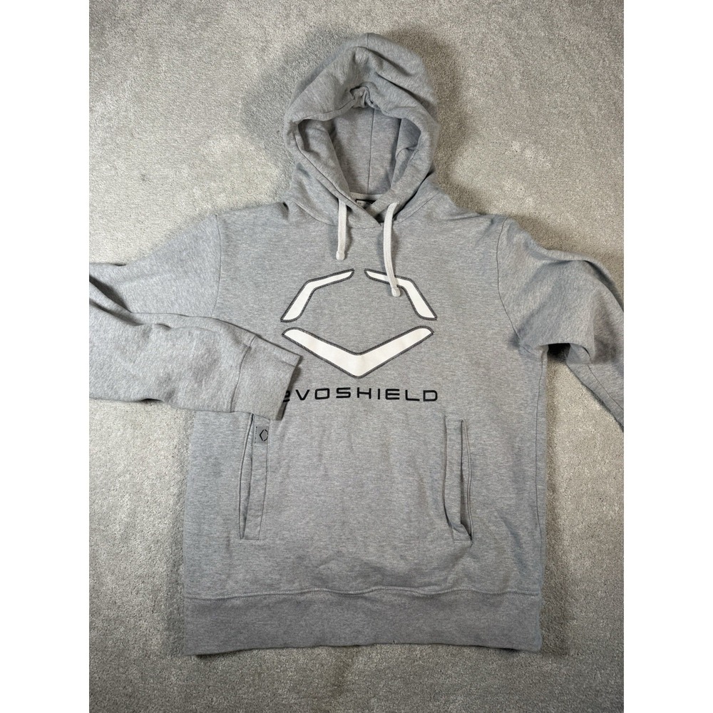 EvoShield Baseball Sport Men's L/S Hoodie* Sweatshirt Sz M Gray Drawing athletic